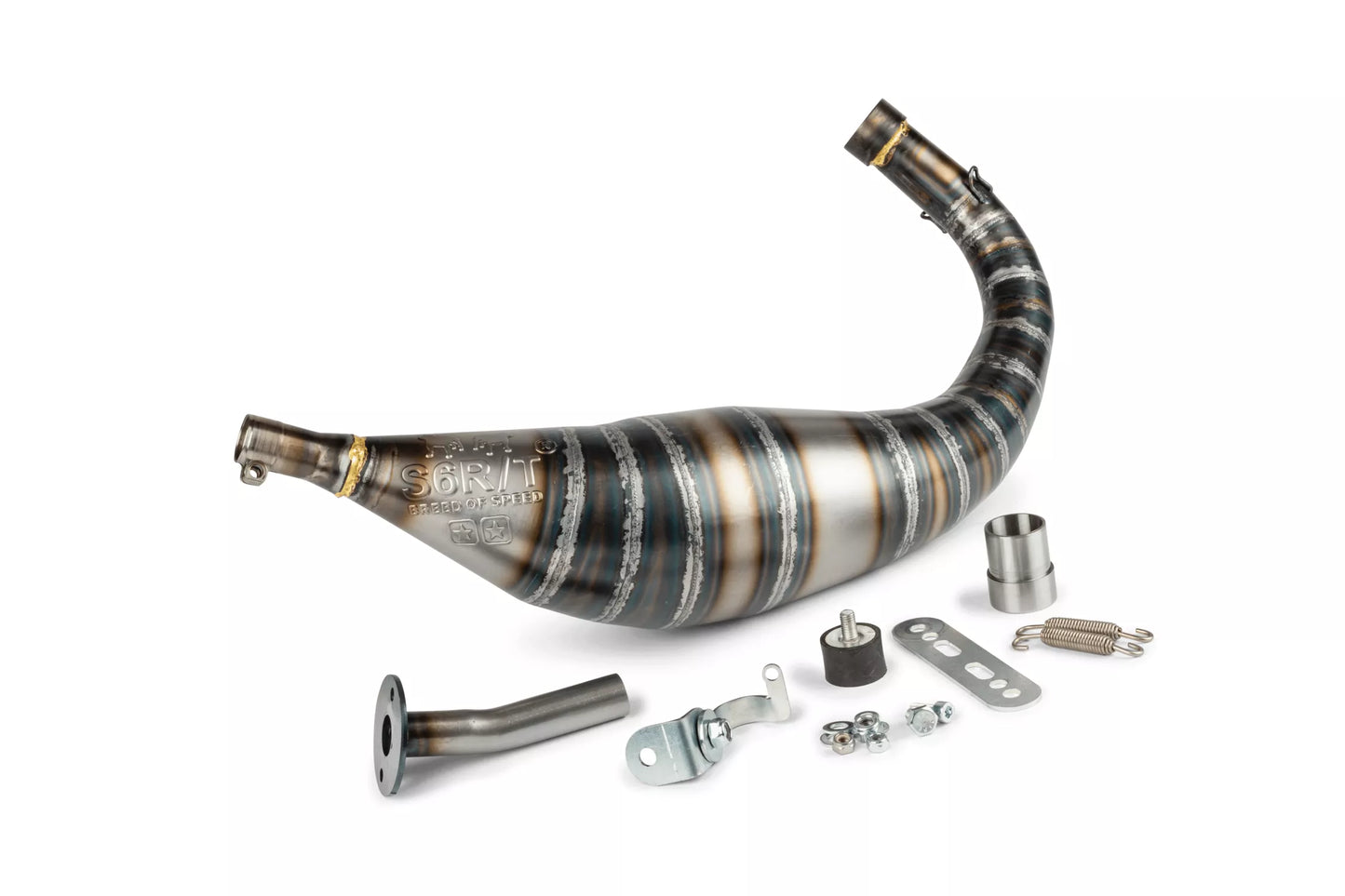 Stage6 R/T 80 - 90cc avgassystem CNC svart Minarelli AM6