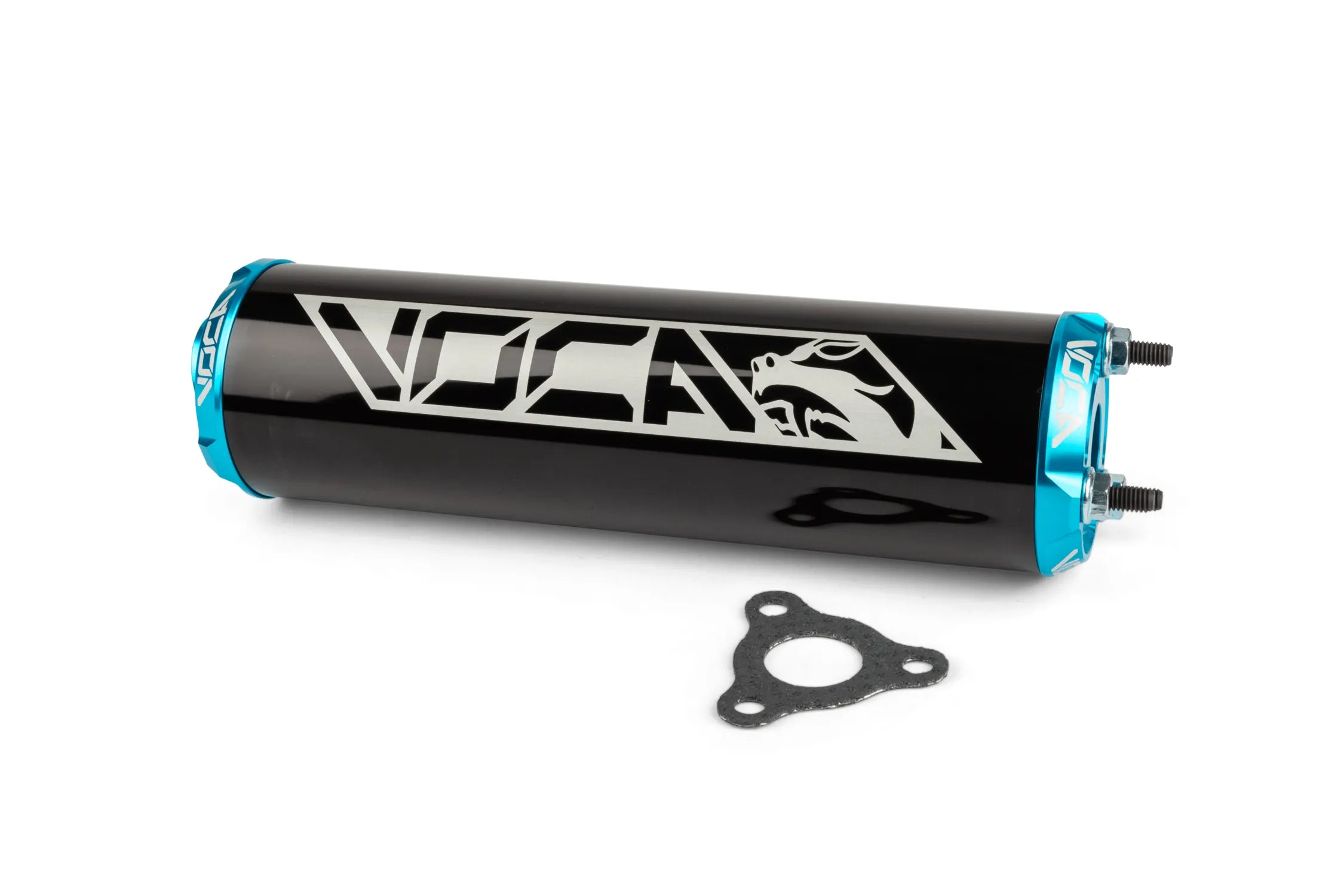 Voca ljuddämpare (ALU CNC) - Svart/Turkos