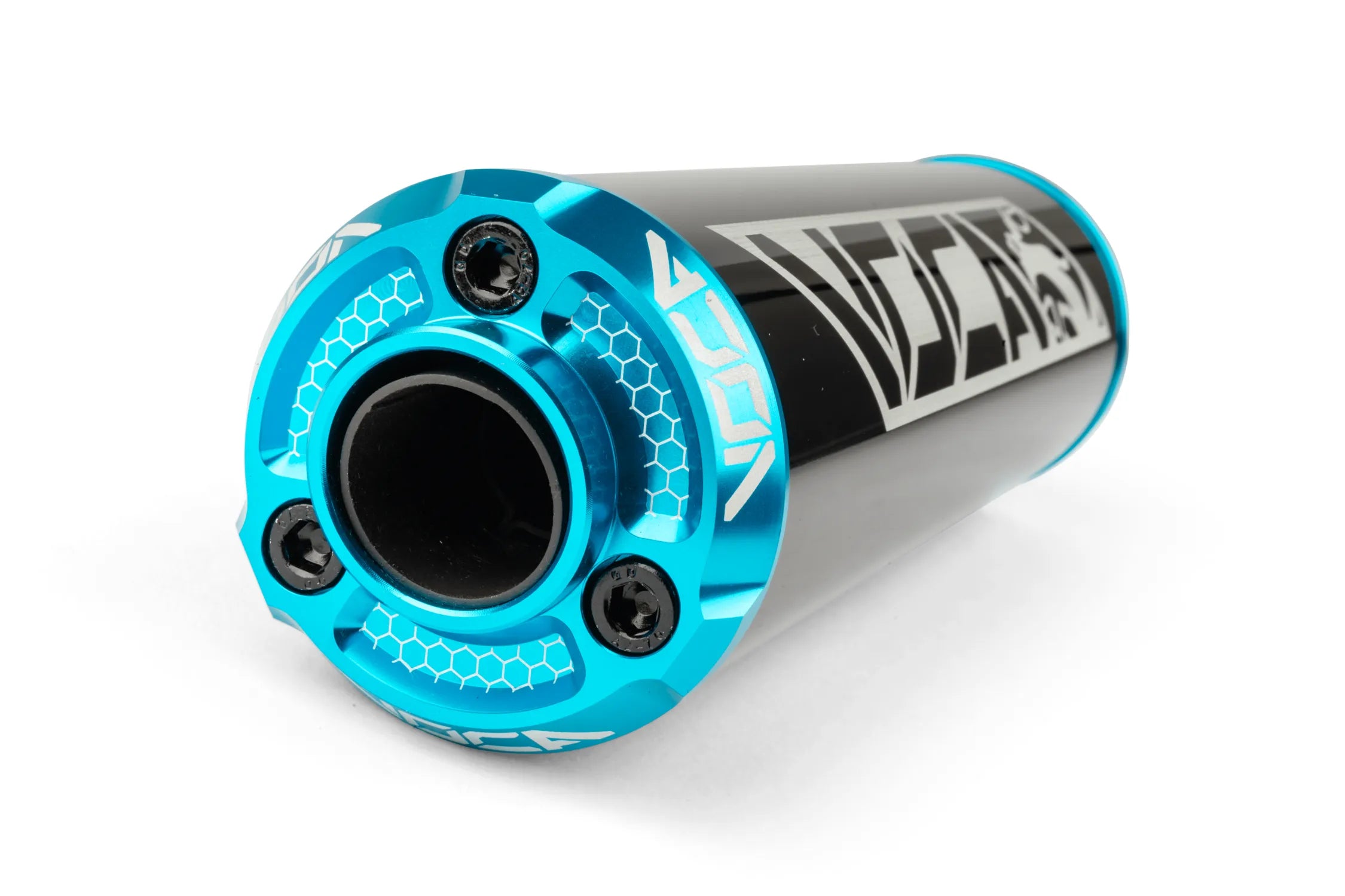 Voca ljuddämpare (ALU CNC) - Svart/Turkos