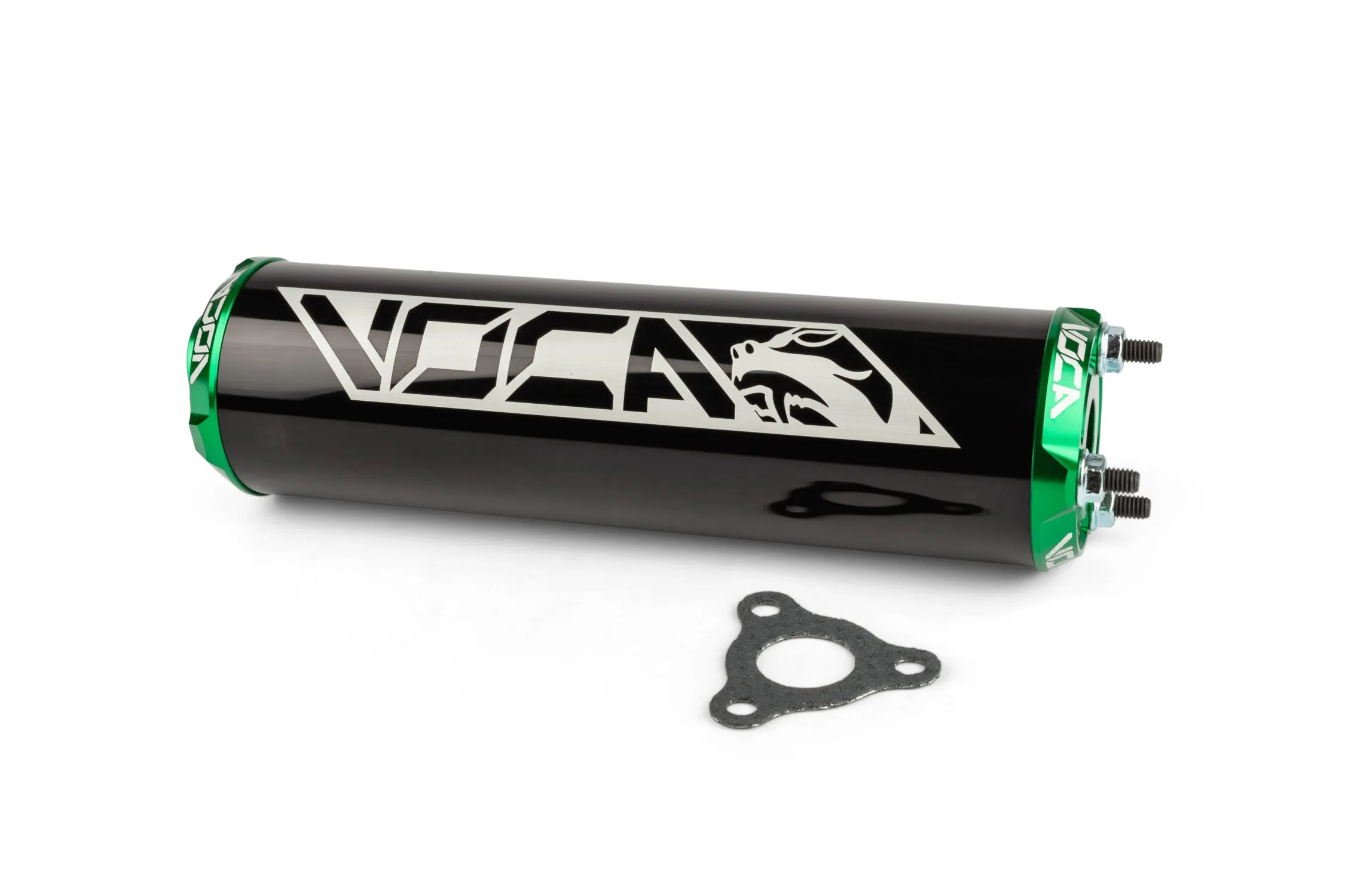 Voca ljuddämpare (ALU CNC) - Svart/Grön