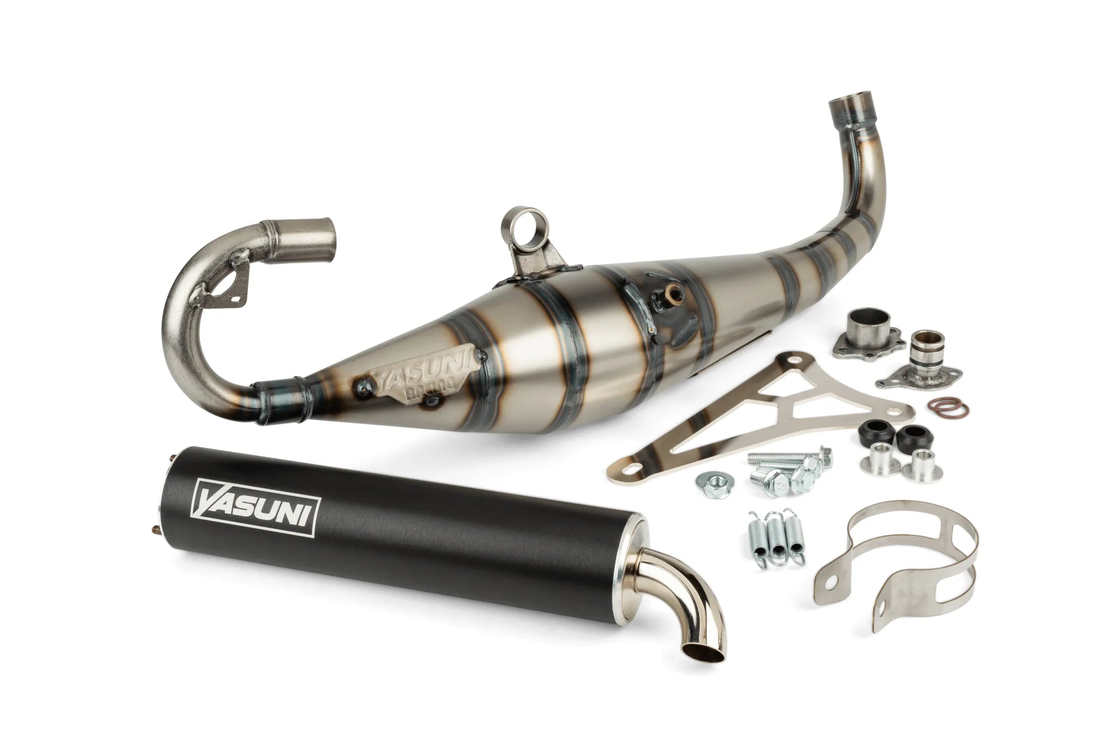 YASUNI Avgassystem C21 (Svart) - Minarelli horisontell