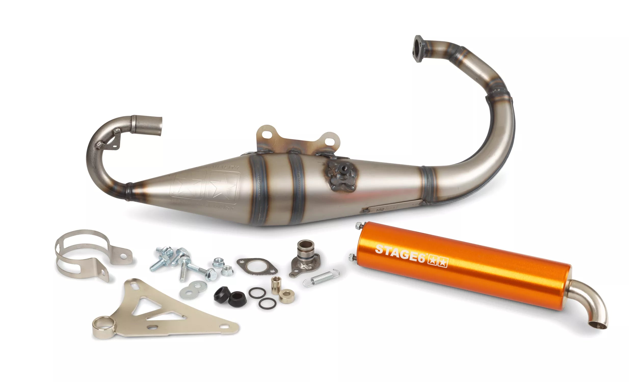 Stage6 Avgassystem "Pro Replica MK2" (Orange) - Minarelli vertikal