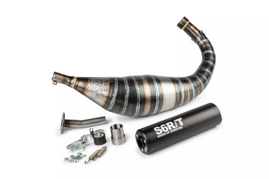 Stage6 R/T 80 - 90cc avgassystem CNC svart Minarelli AM6