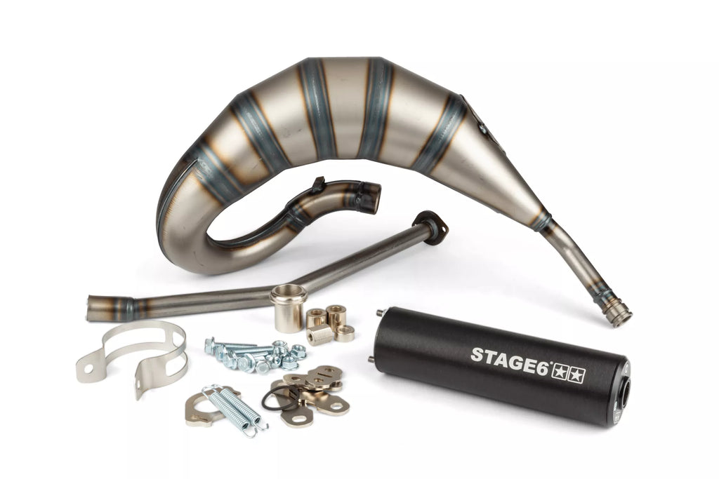 Stage6 Streetrace 70cc Avgassystem (överliggande) CNC Black - Derbi Senda