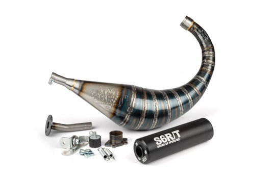 Avgassystem Stage6 R/T 70 - 80cc svart Derbi