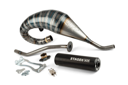 Avgasssytem Stage6 R/T 70 - 80 överliggande Derbi Svart
