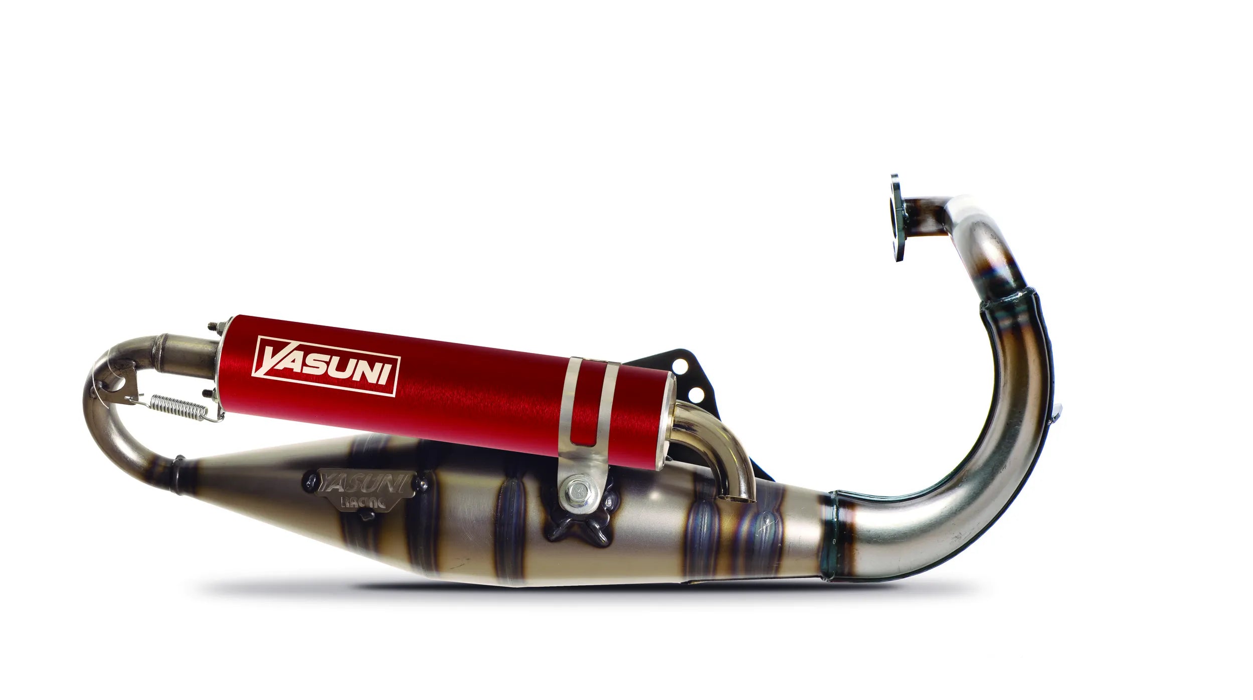 Yasuni R-Pro Avgassystem 50/70cc (Röd) - Peugeot vertikal