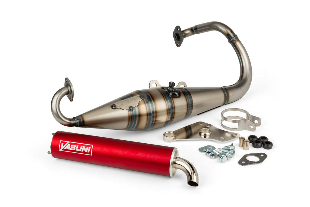 Yasuni Z Avgassystem 50/70cc (Röd) - Peugeot vertikal