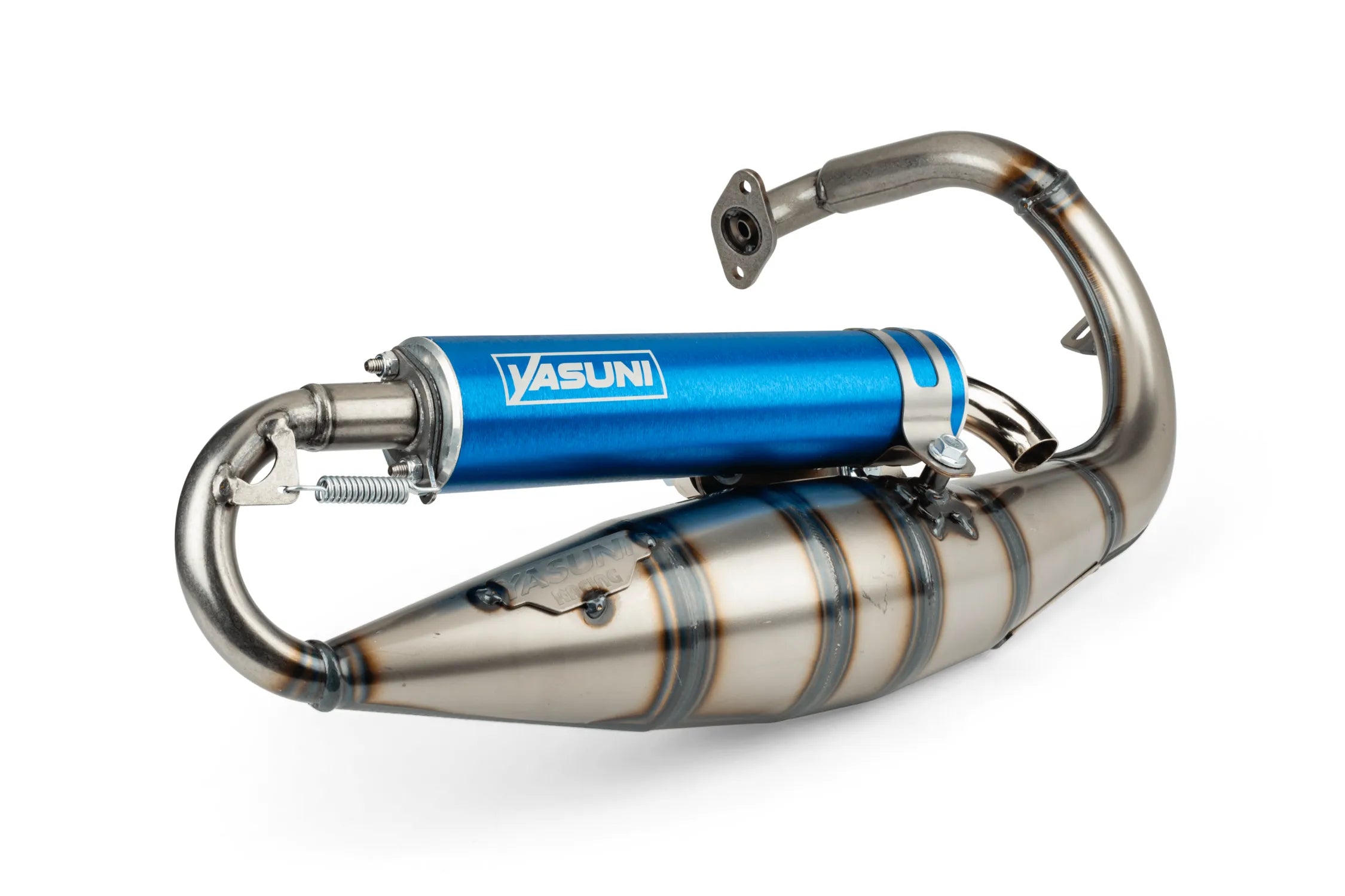 Yasuni R Avgassystem 50/70cc (Blå) - Peugeot vertikal