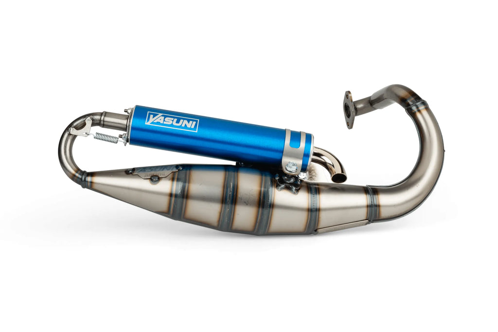 Yasuni R Avgassystem 50/70cc (Blå) - Peugeot vertikal
