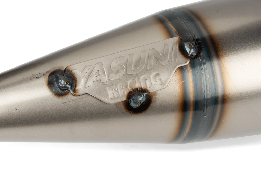 Yasuni R Avgassystem 50/70cc (Blå) - Peugeot vertikal