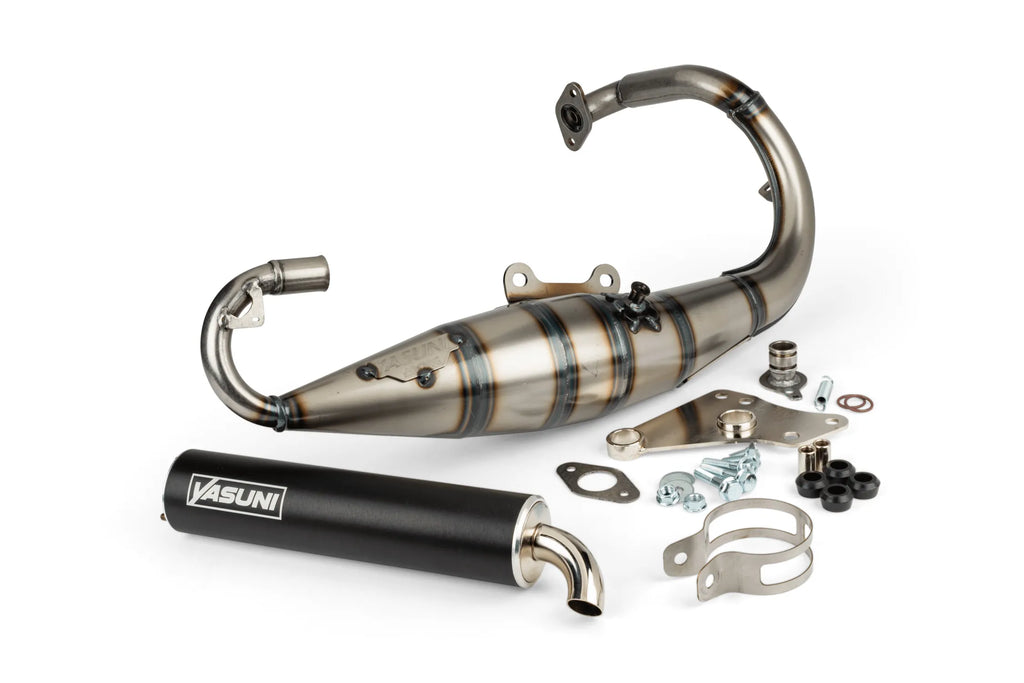 Yasuni R Avgassystem 50/70cc (Svart) - Peugeot vertikal