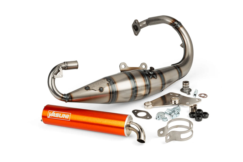 Yasuni R Avgassystem 50/70cc (Orange) - Peugeot vertikal