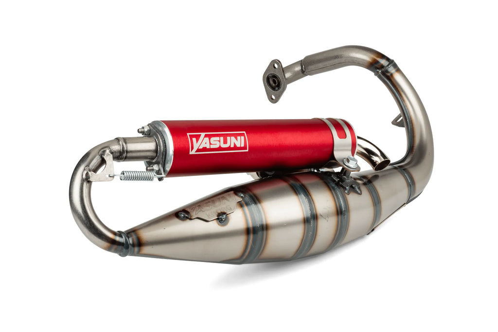 Yasuni R Avgassystem 50/70cc (Röd) - Peugeot vertikal