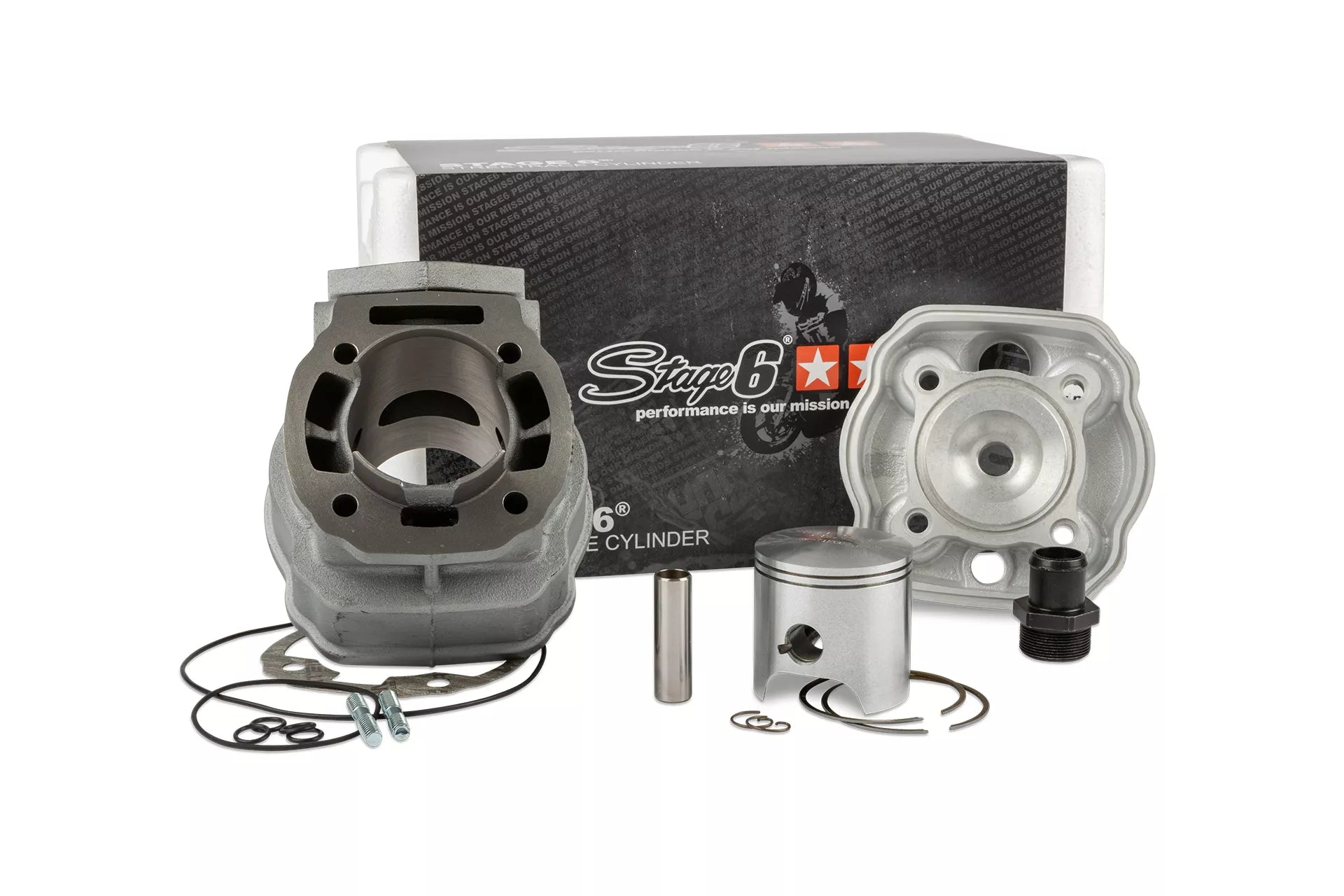Stage6 Tuning Kit (Stage6 Streetrace 88cc, Avgassystem, 45mm Vevparti) - Derbi Euro 3/4