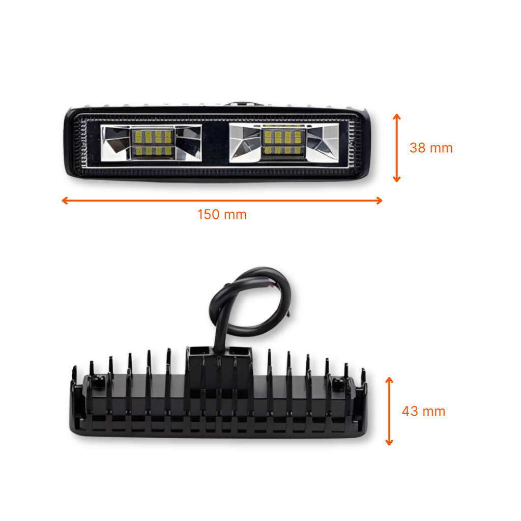 MotoMax Ledramp 6" (12V) - 16st Leds