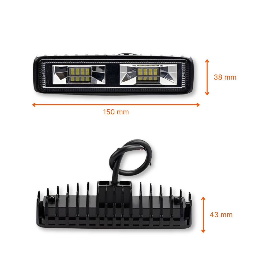 MotoMax Ledramp 6" (12V) - 16st Leds