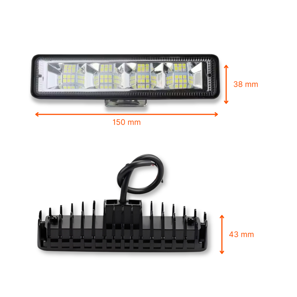 MotoMax Ledramp 6" (12V) - 24st Leds