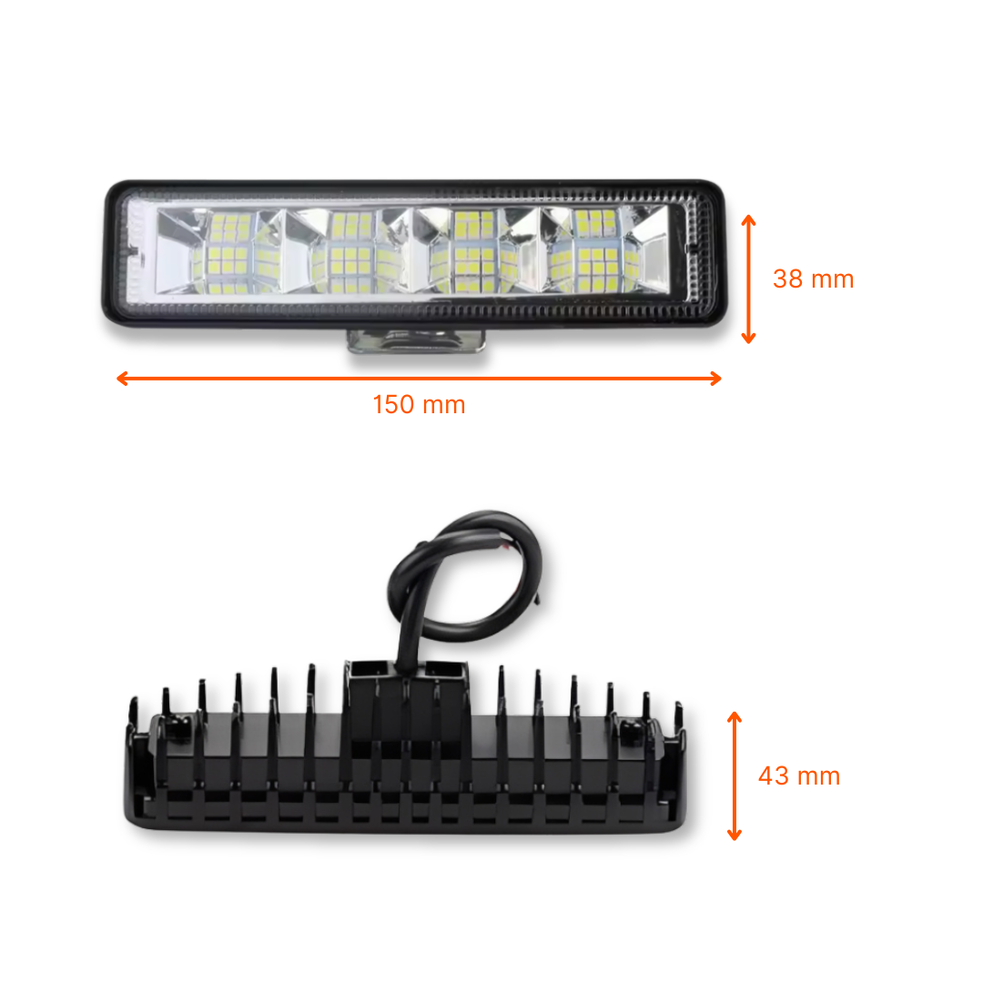 MotoMax Ledramp 6" (12V) - 24st Leds